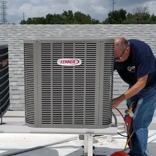 Installing new Lennox air conditioner in Orlando, Florida